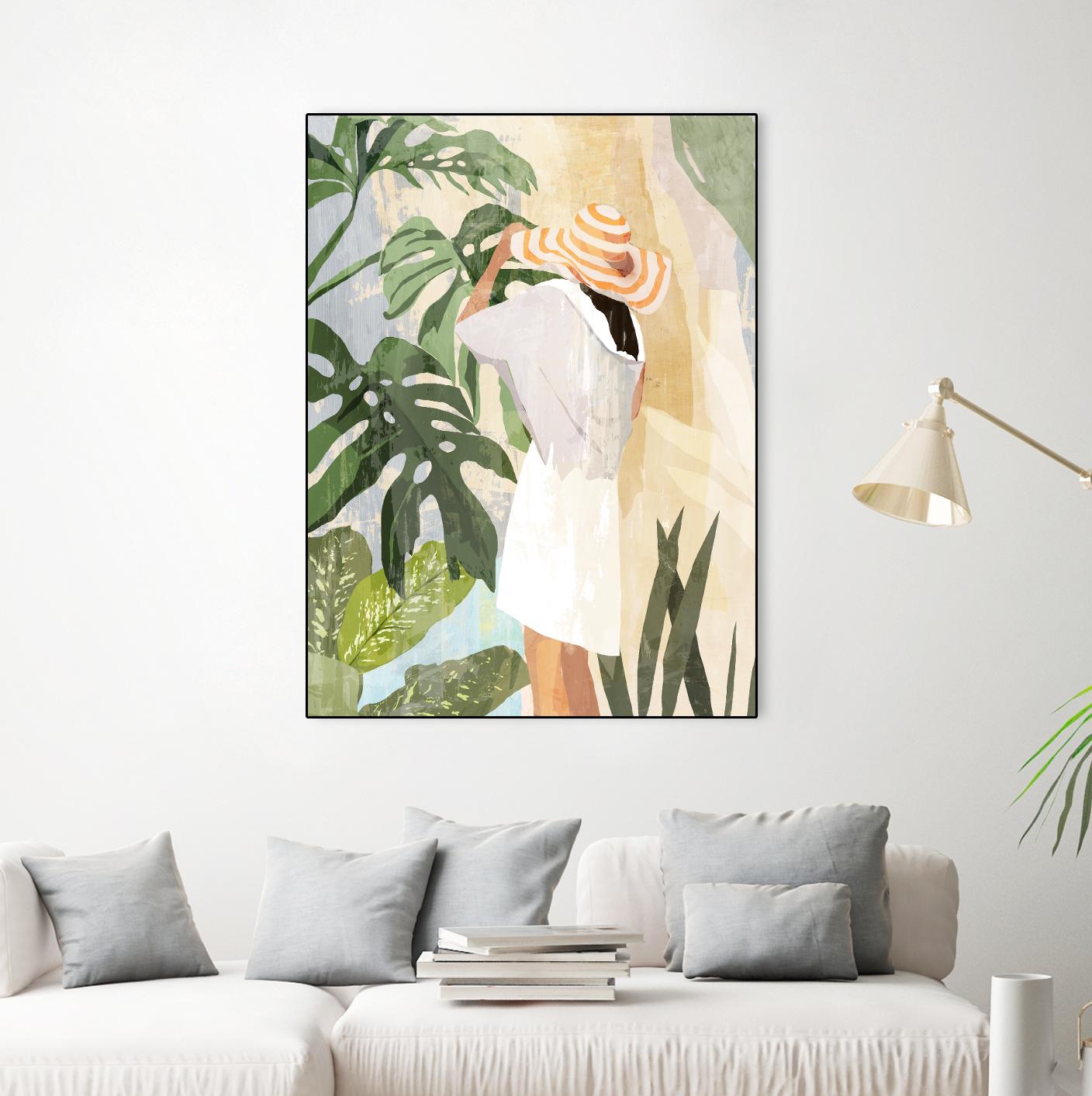 Plant Lady III by PI  Studio on GIANT ART - green botanical tropical