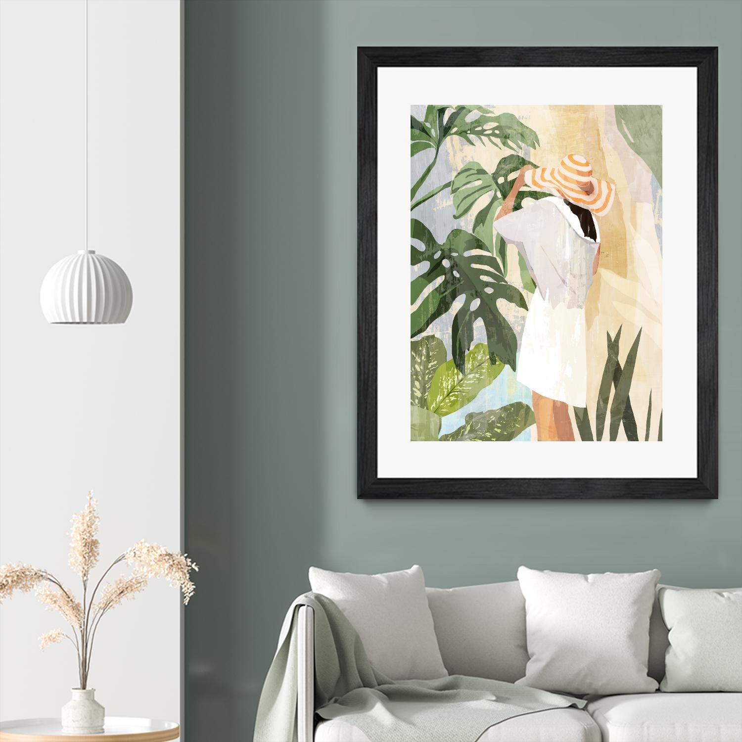 Plant Lady III by PI  Studio on GIANT ART - green botanical tropical