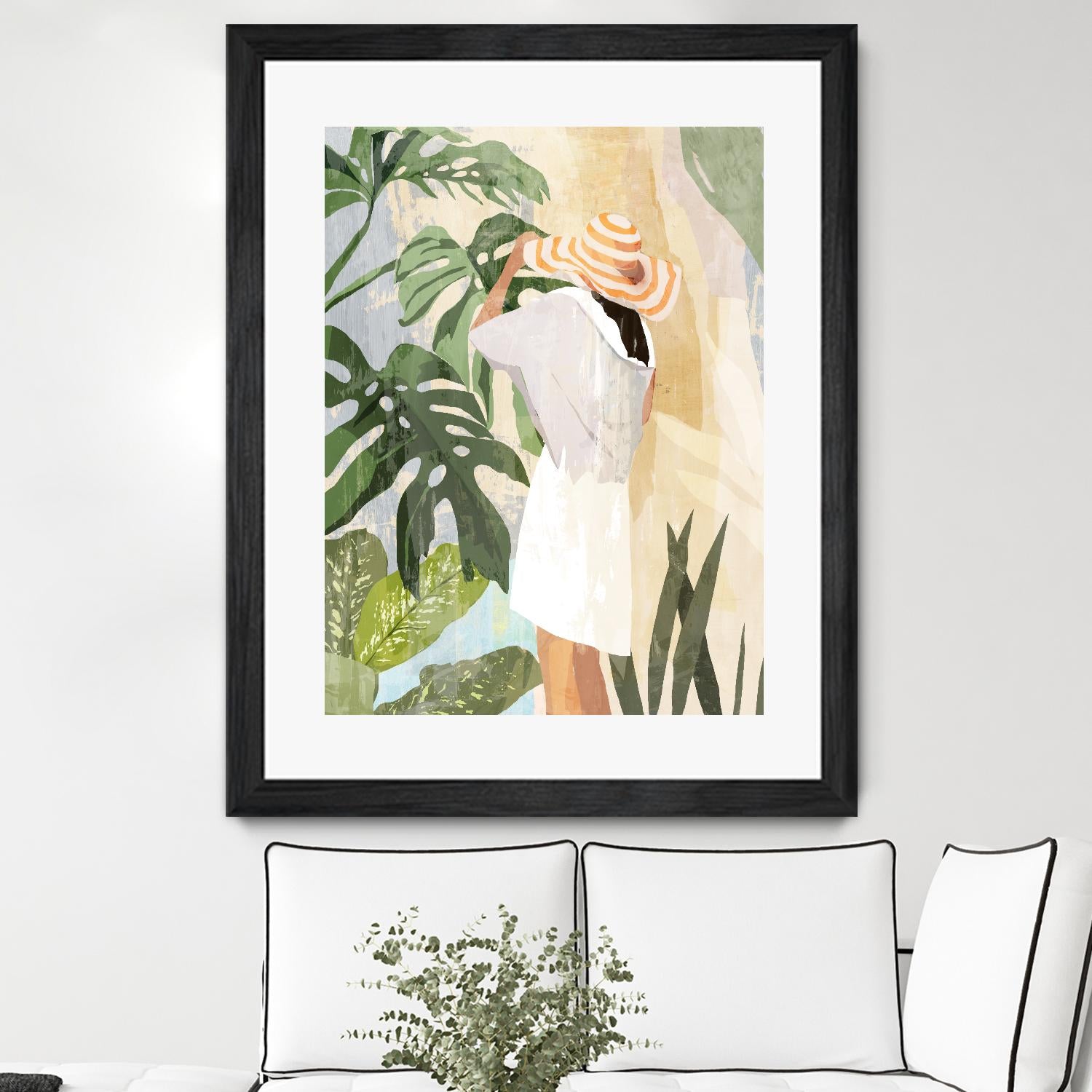 Plant Lady III by PI  Studio on GIANT ART - green botanical tropical