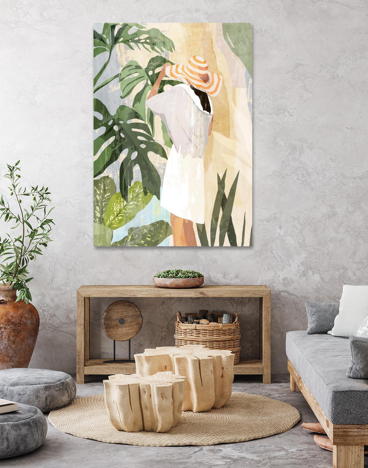 Plant Lady III by PI  Studio on GIANT ART - green botanical tropical