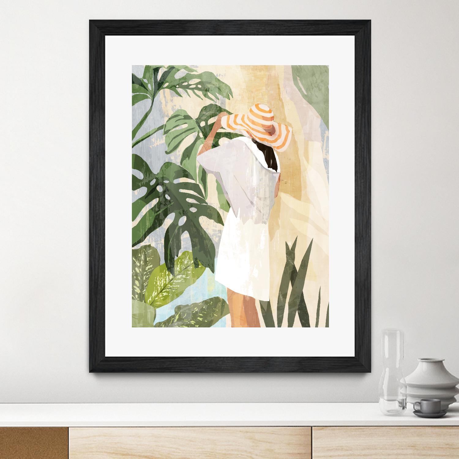 Plant Lady III by PI  Studio on GIANT ART - green botanical tropical