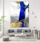 Indigo Abstract IV by PI Studio on GIANT ART - gold abstract