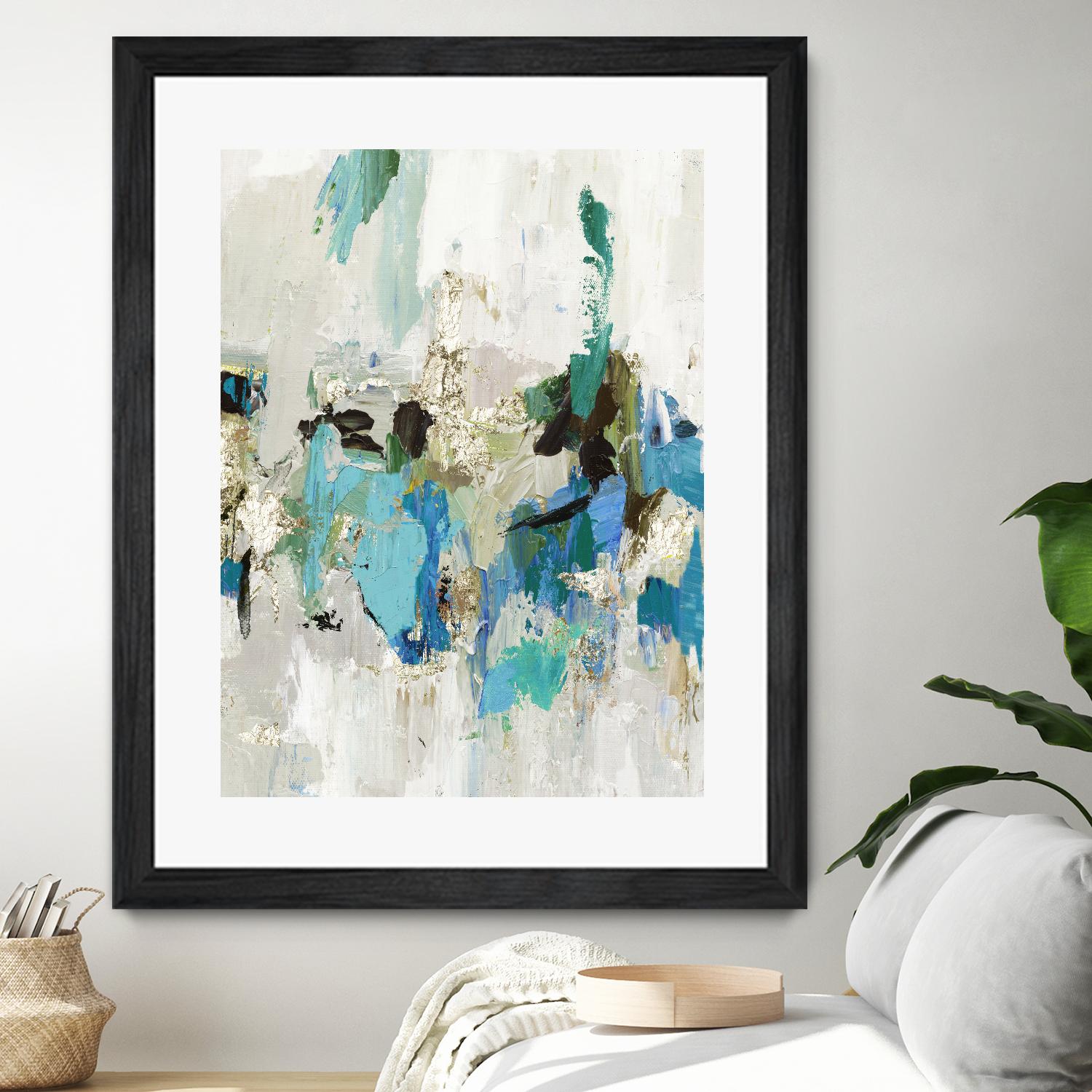 Blue Silver II by Tom Reeves on GIANT ART - blue abstract