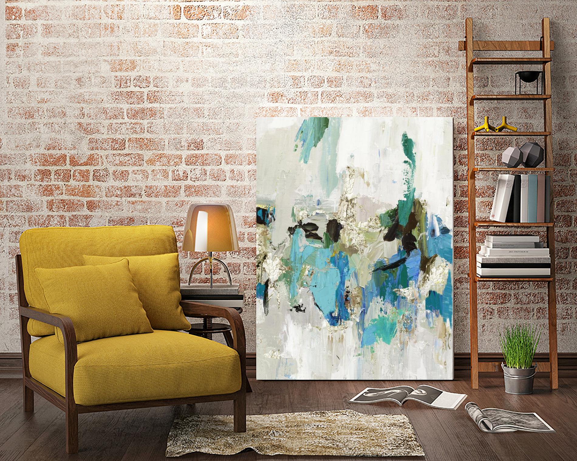 Blue Silver II by Tom Reeves on GIANT ART - blue abstract