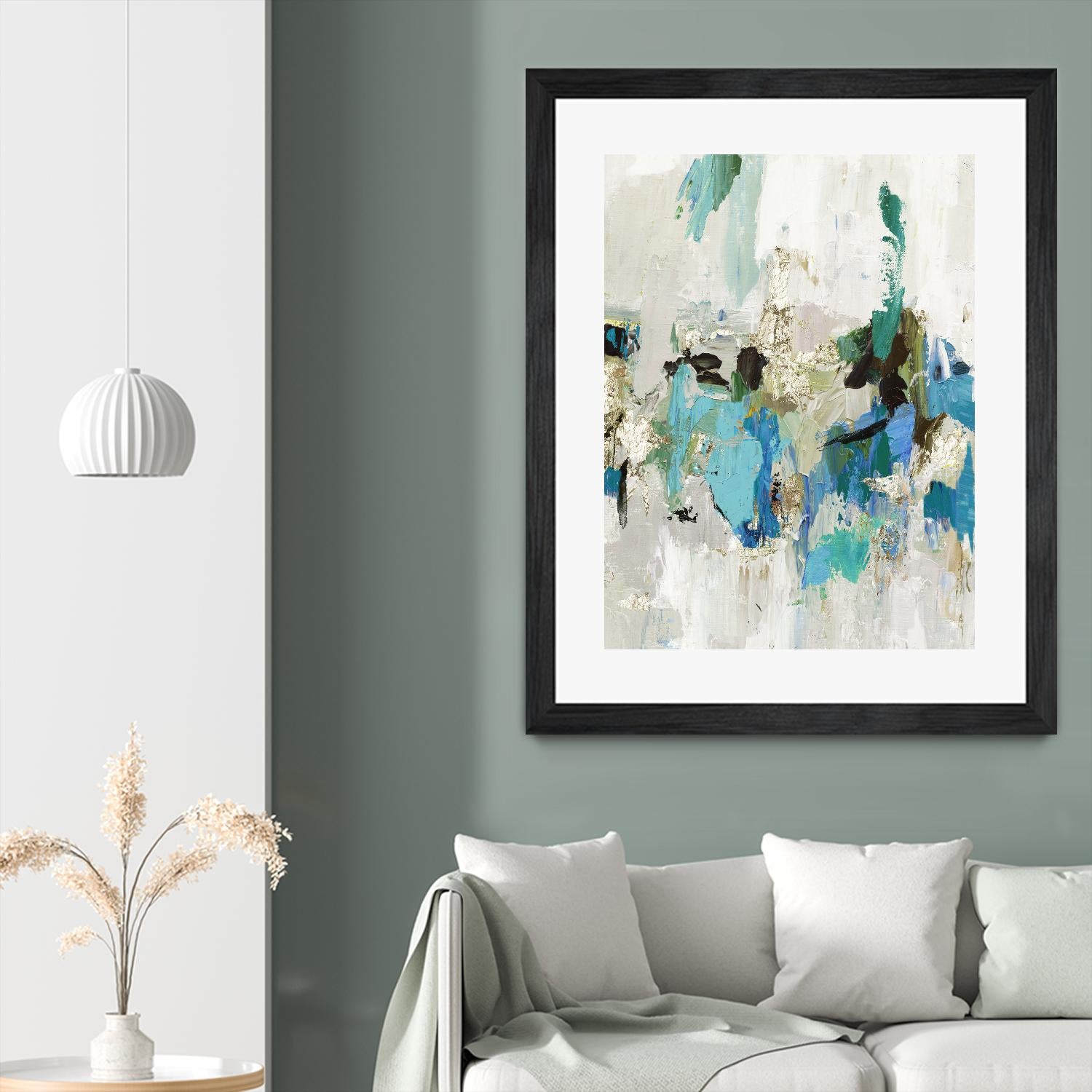 Blue Silver II by Tom Reeves on GIANT ART - blue abstract