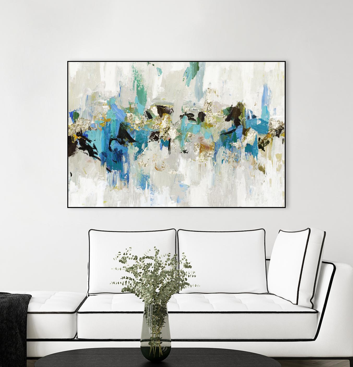 Blue Silver III by Tom Reeves on GIANT ART - blue abstract
