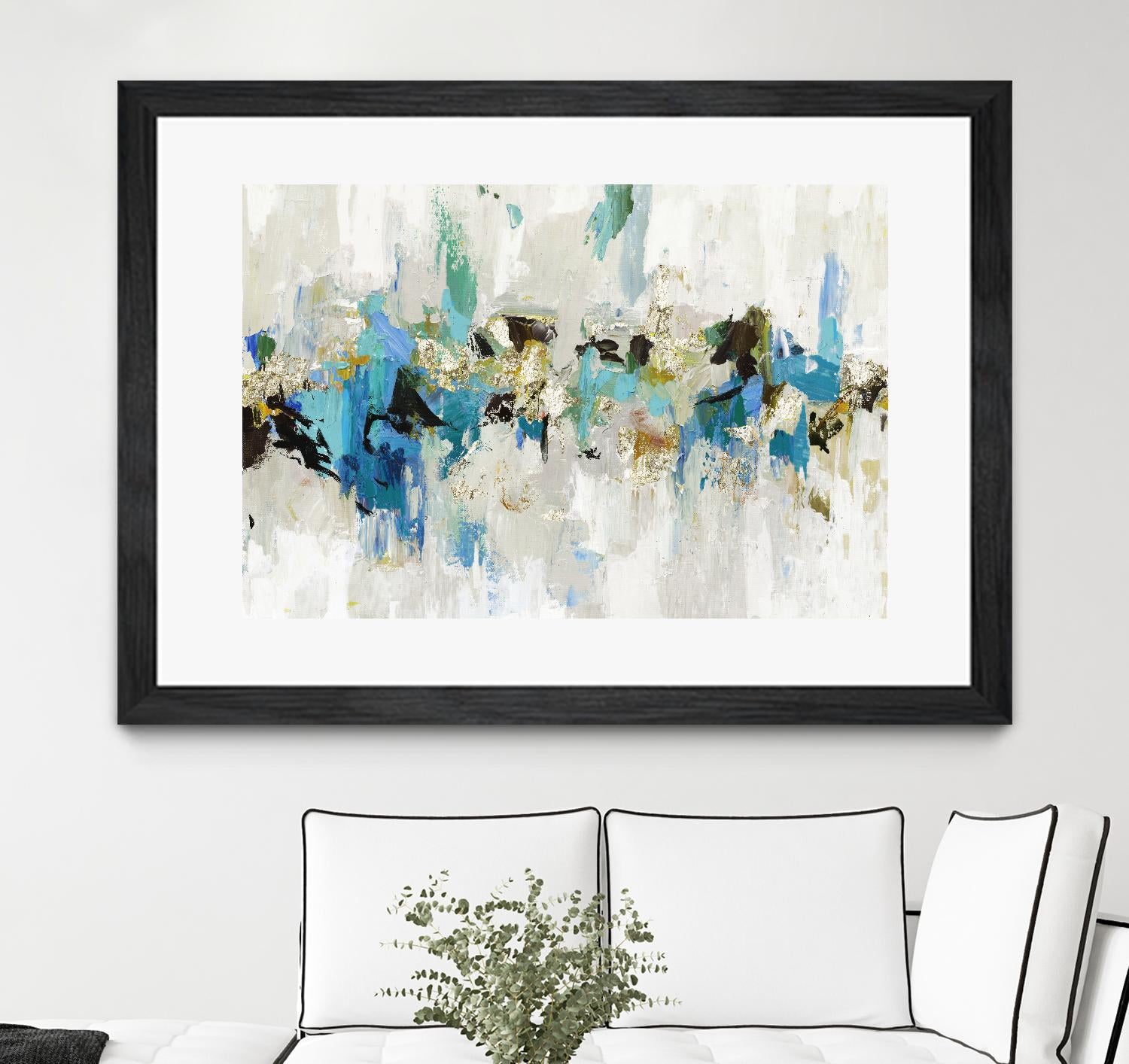 Blue Silver III by Tom Reeves on GIANT ART - blue abstract