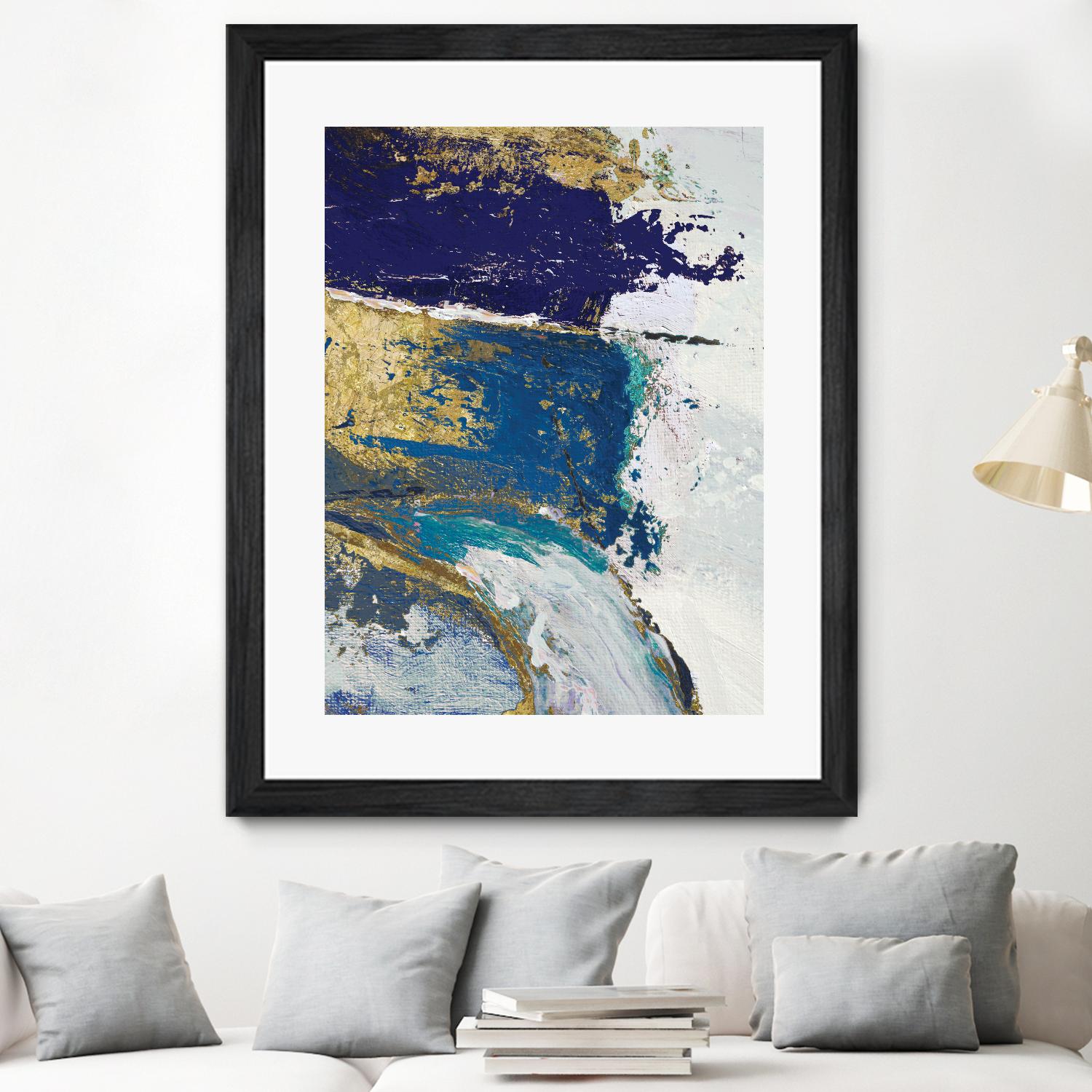 Riviera II by Ruth Palmer on GIANT ART - gold abstract