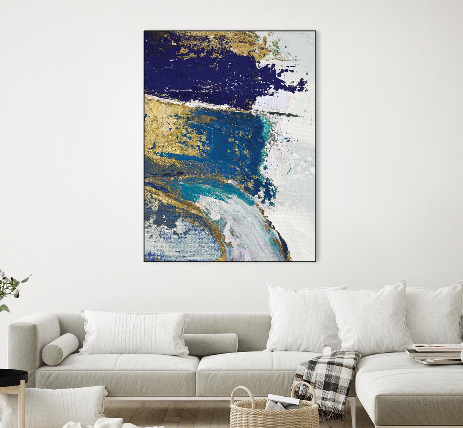 Riviera II by Ruth Palmer on GIANT ART - gold abstract