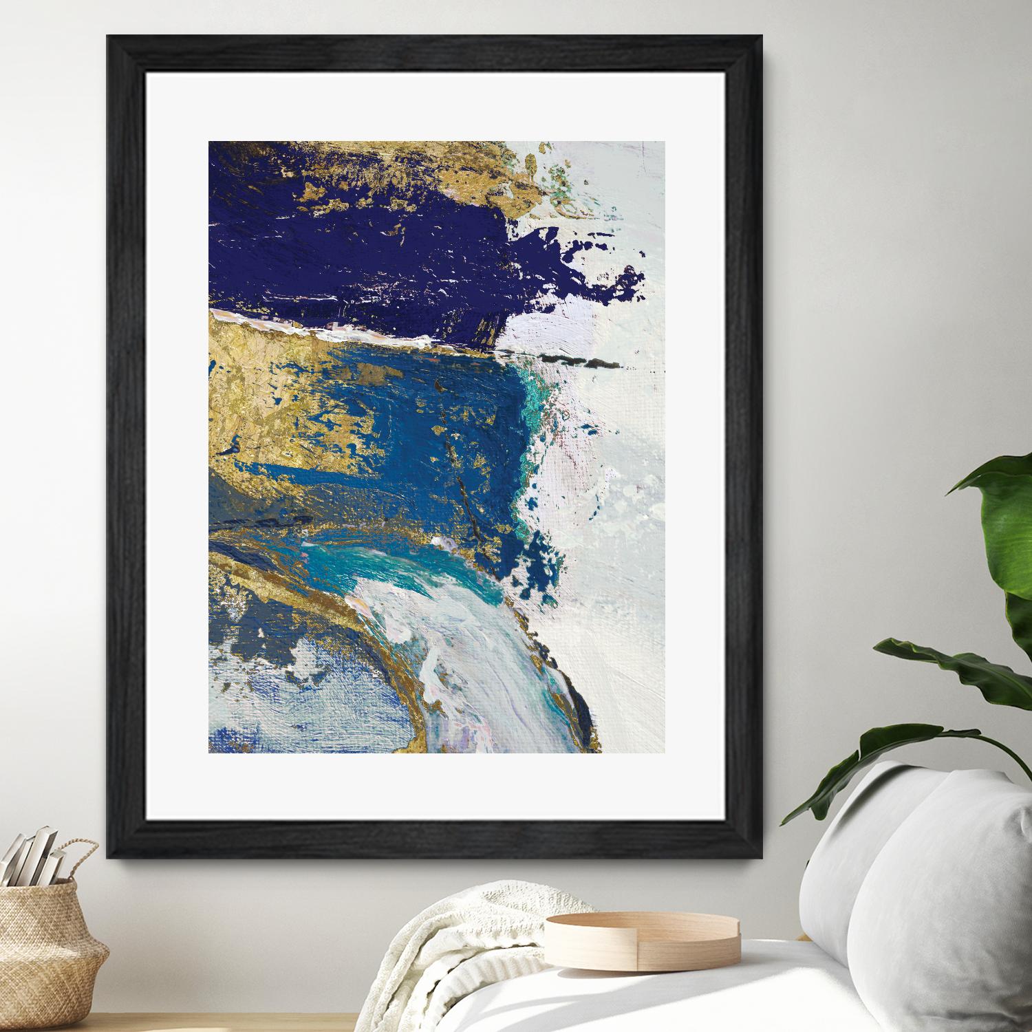 Riviera II by Ruth Palmer on GIANT ART - gold abstract