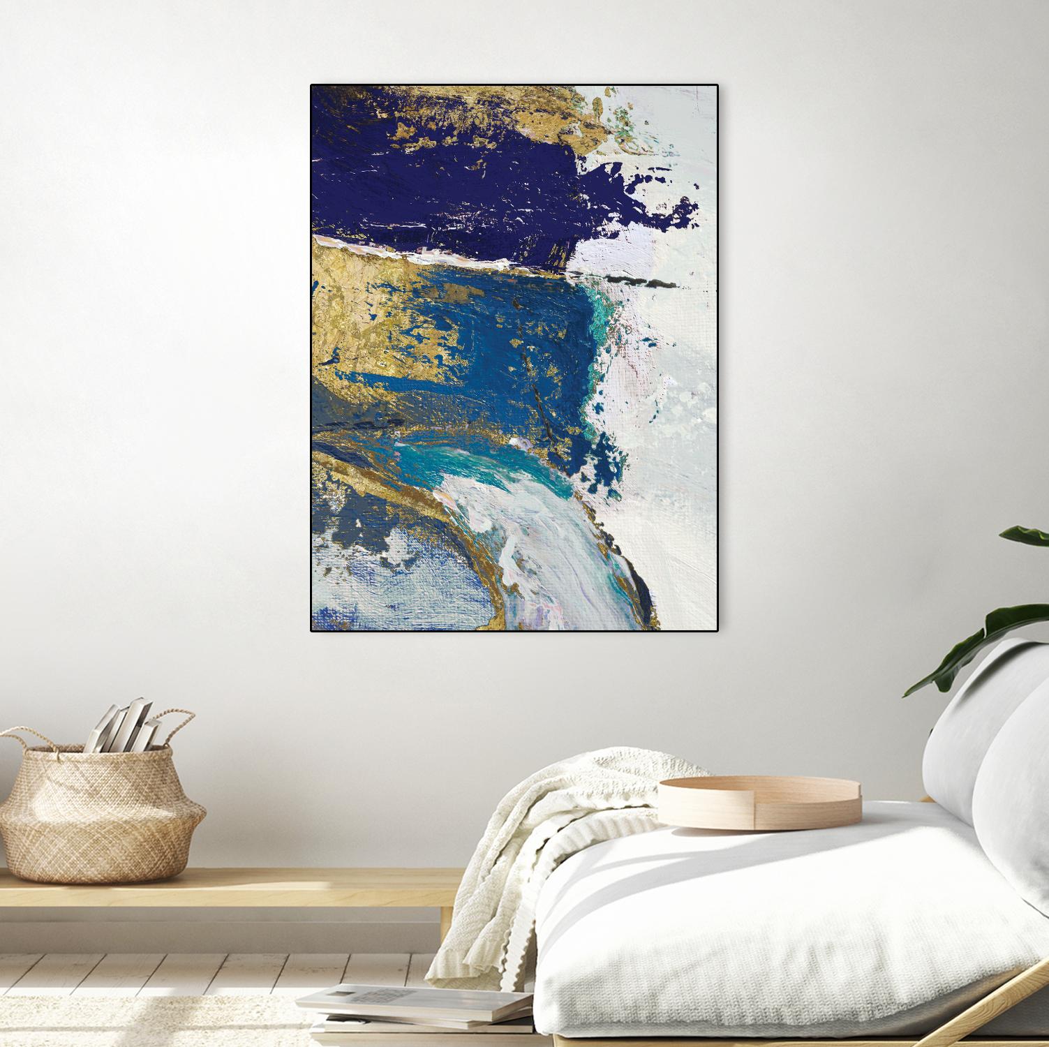 Riviera II by Ruth Palmer on GIANT ART - gold abstract