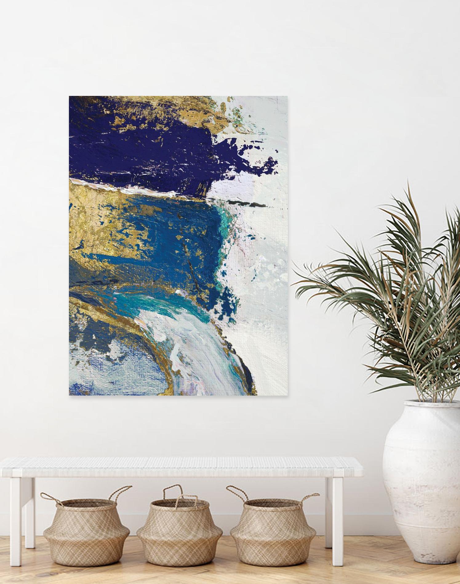 Riviera II by Ruth Palmer on GIANT ART - gold abstract