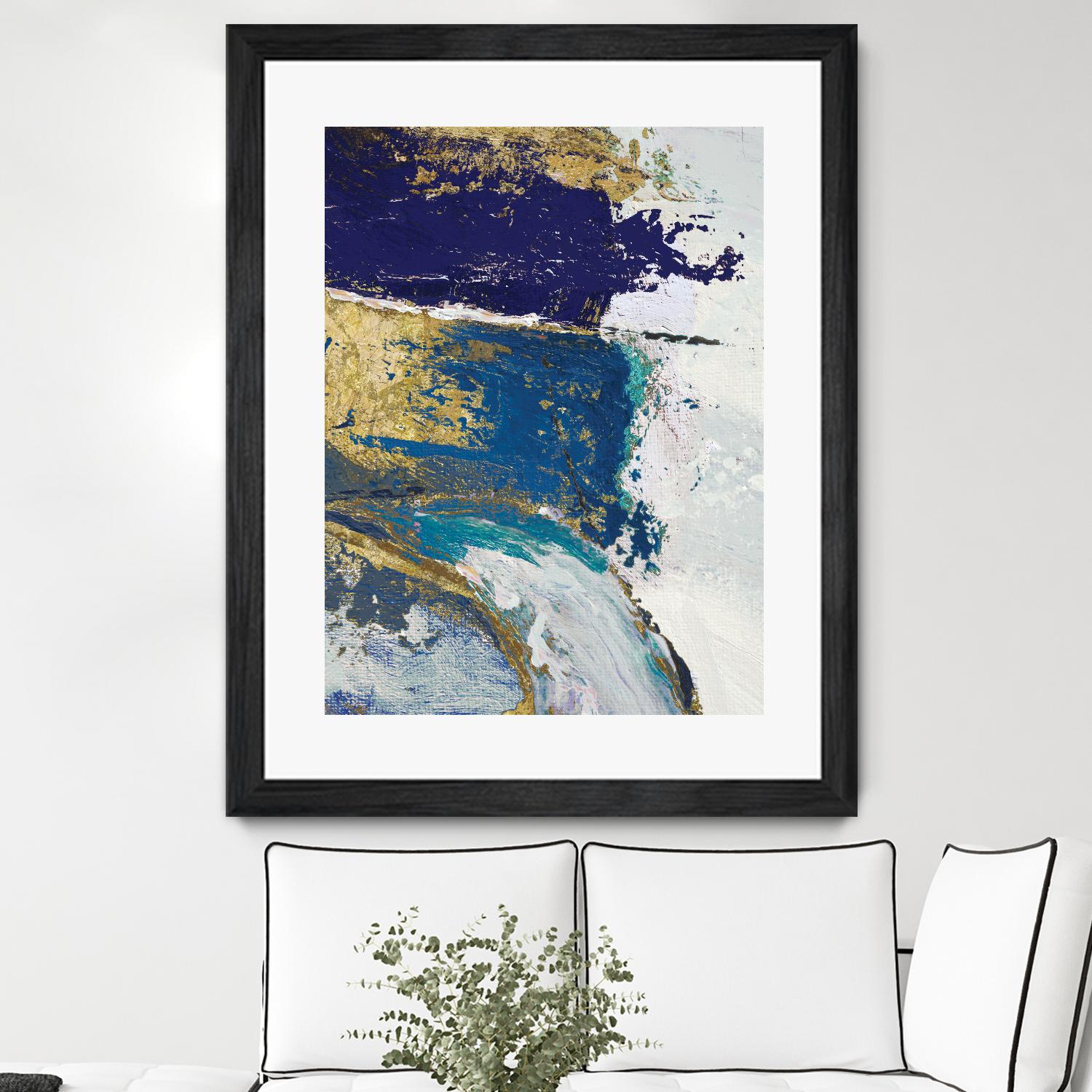 Riviera II by Ruth Palmer on GIANT ART - gold abstract