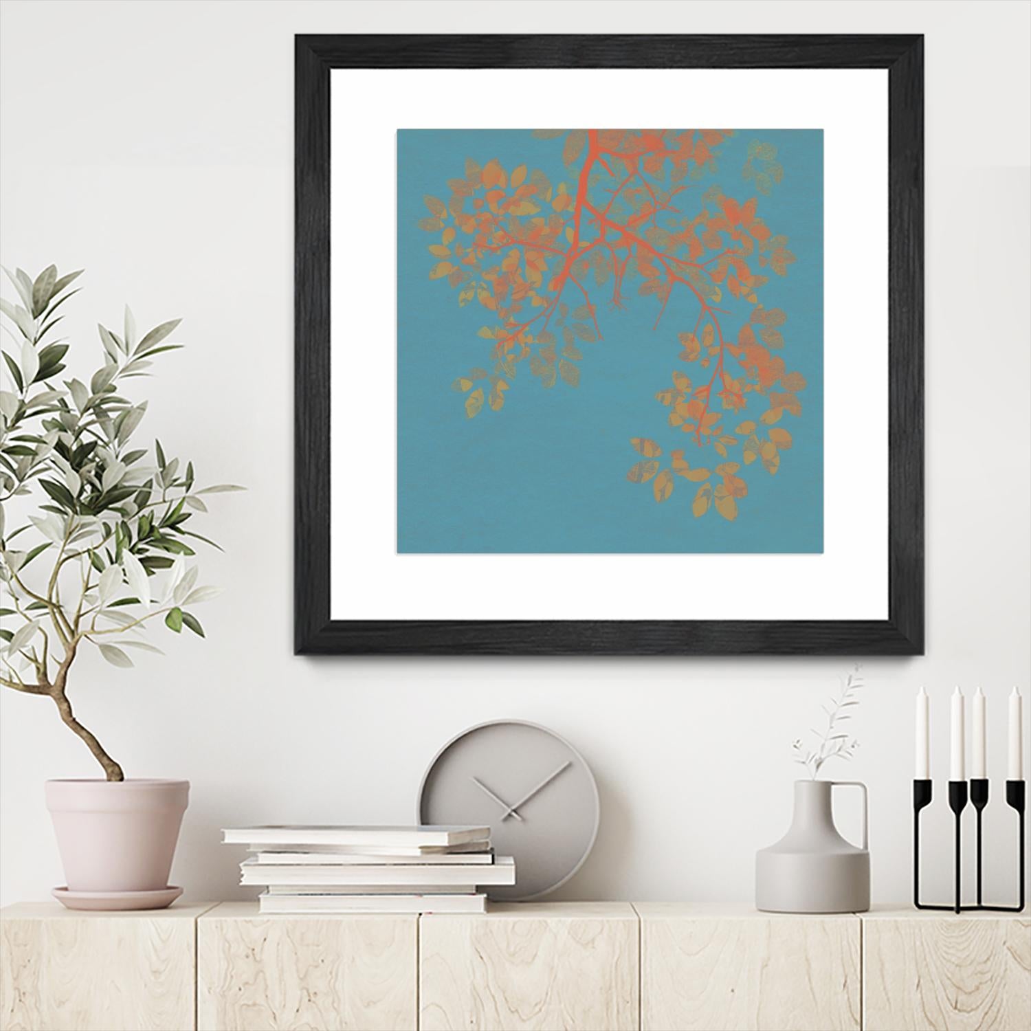 Shire I by Ricki Mountain on GIANT ART - red floral