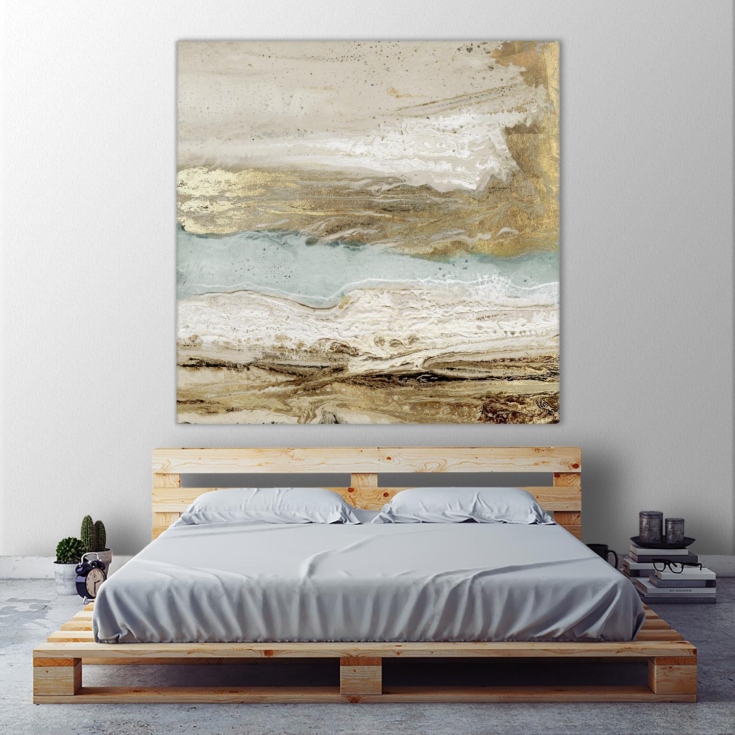 Playa Secreto II by Wendy Kroeker on GIANT ART - beige abstract