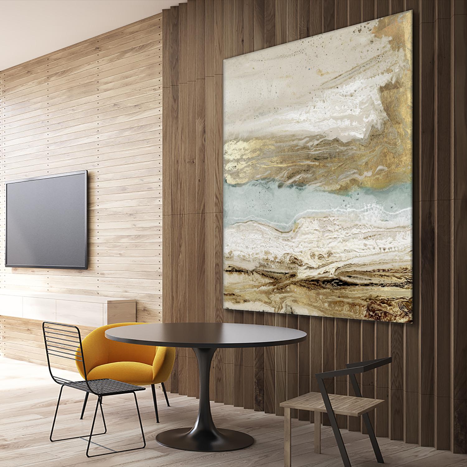 Playa Secreto II by Wendy Kroeker on GIANT ART - beige abstract