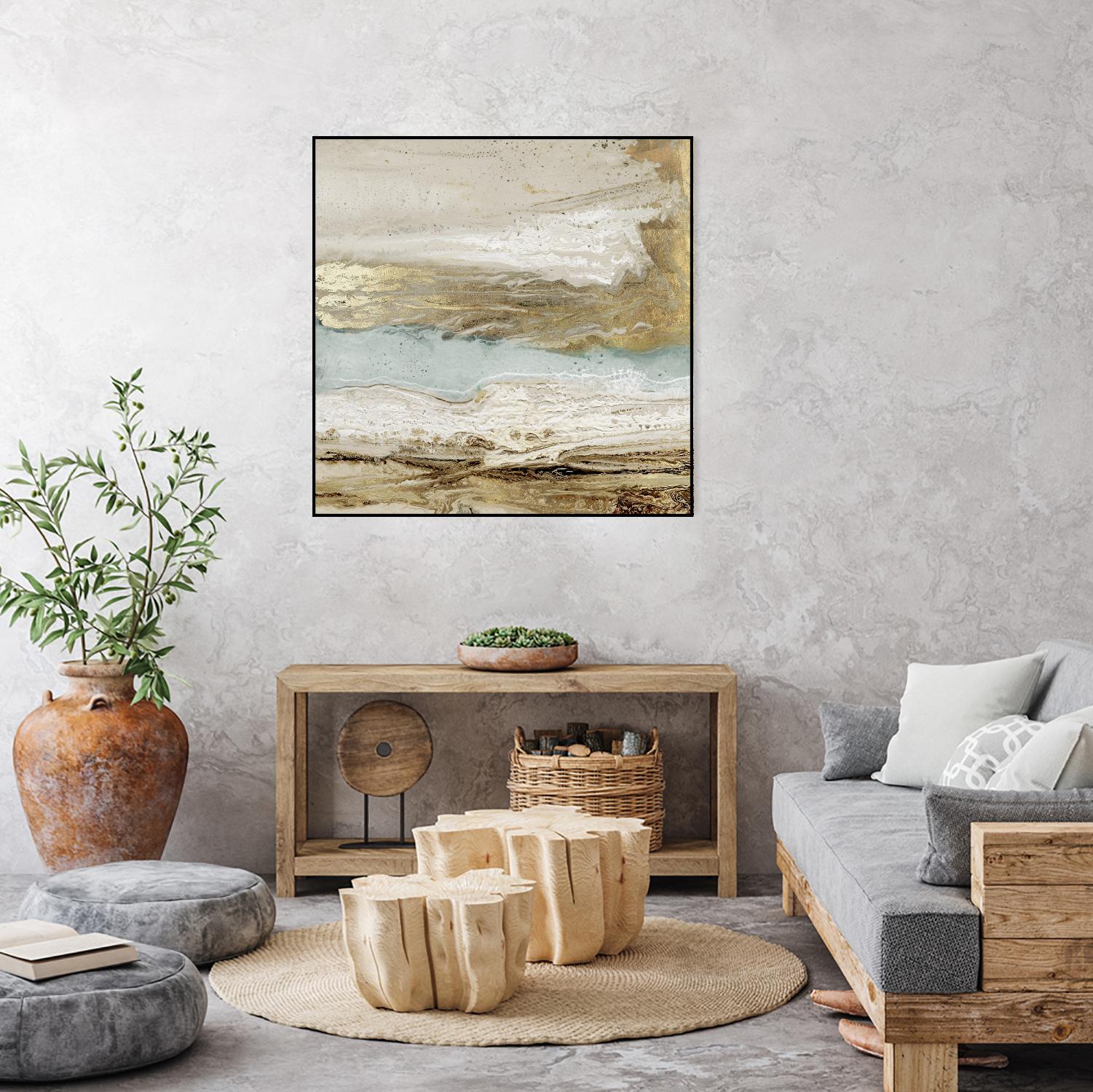 Playa Secreto II by Wendy Kroeker on GIANT ART - beige abstract