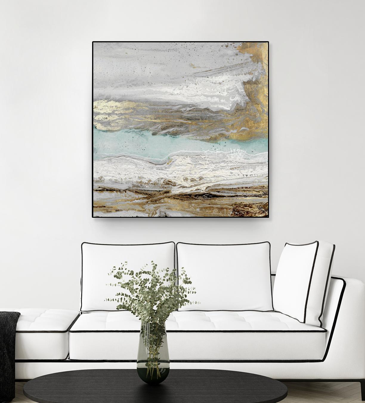 Playa Secreto II Teal Version by Wendy Kroeker on GIANT ART - blue abstract