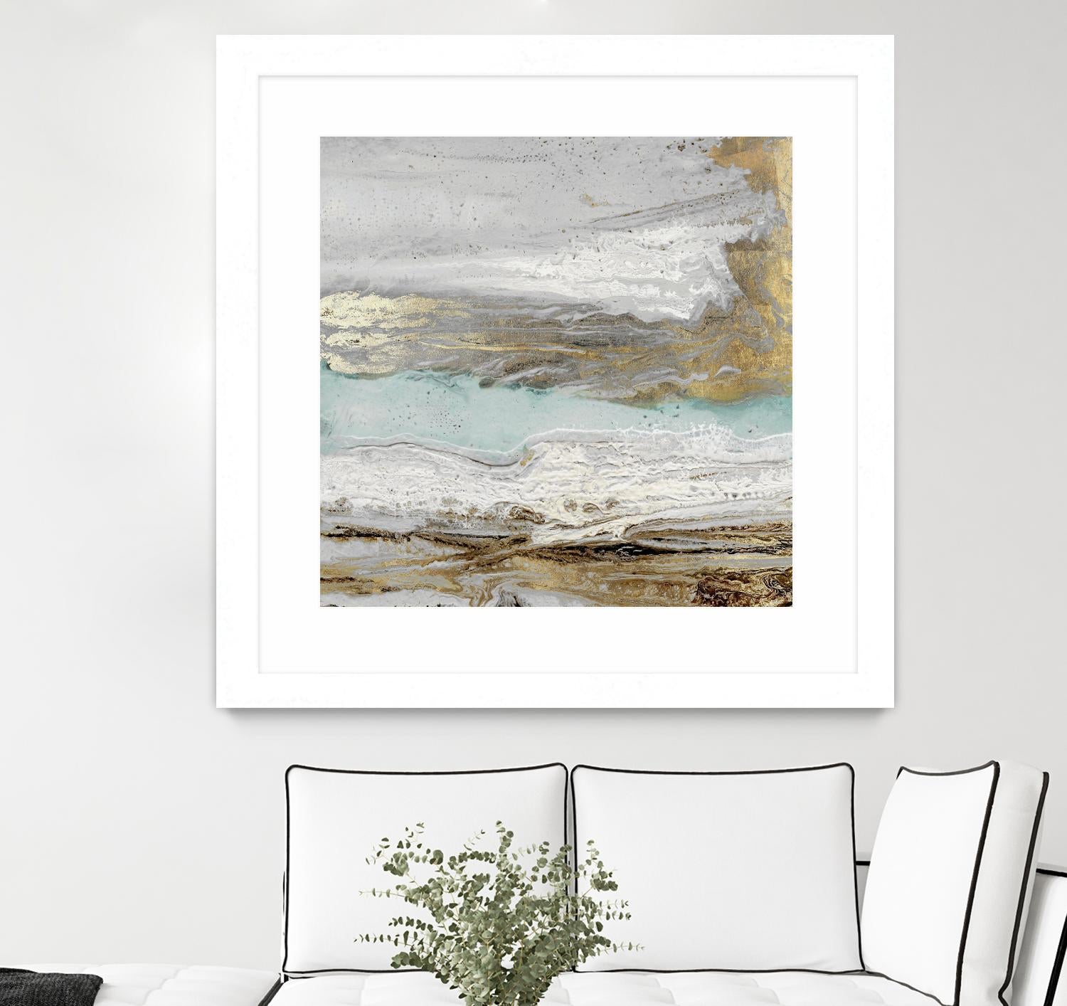 Playa Secreto II Teal Version by Wendy Kroeker on GIANT ART - blue abstract