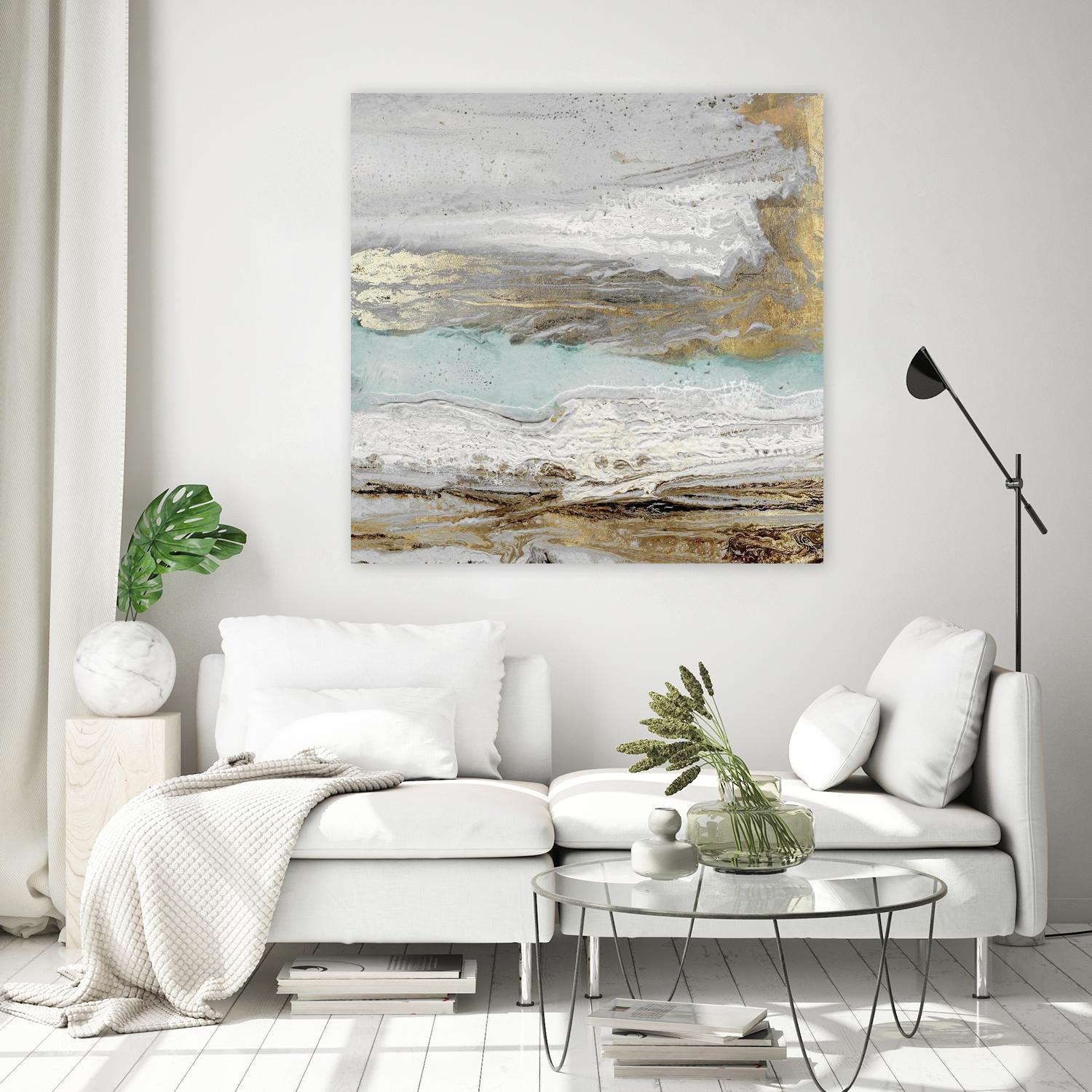 Playa Secreto II Teal Version by Wendy Kroeker on GIANT ART - blue abstract