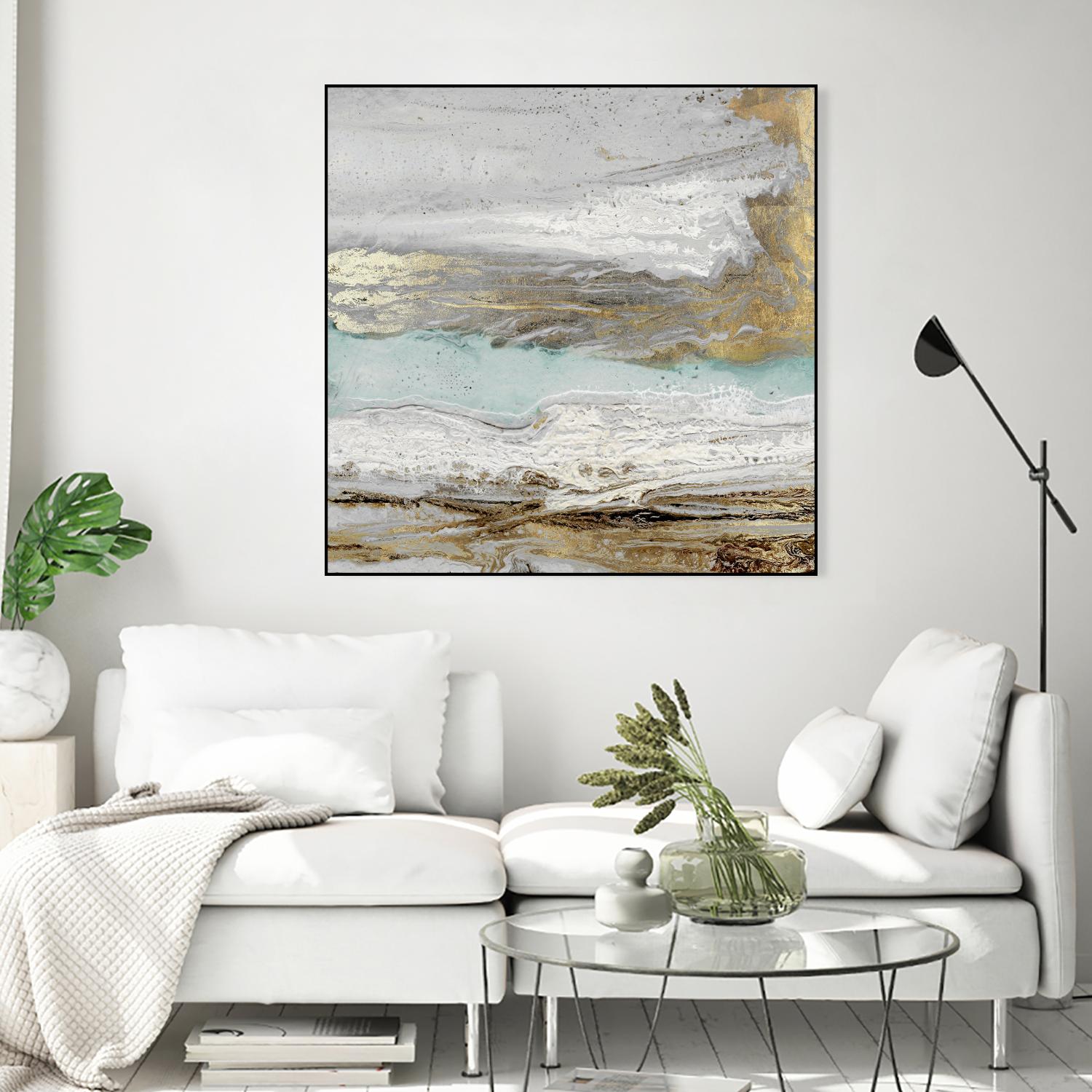 Playa Secreto II Teal Version by Wendy Kroeker on GIANT ART - blue abstract