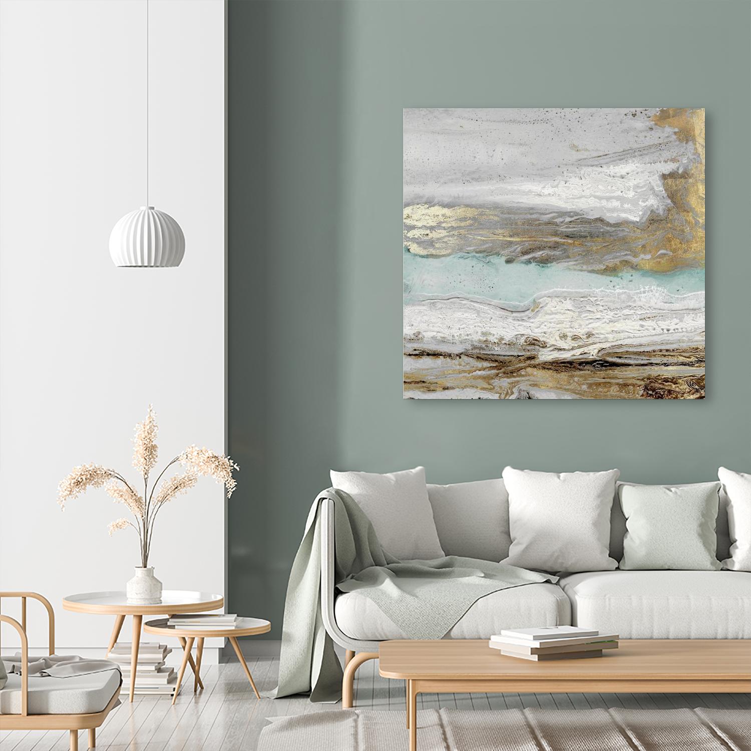Playa Secreto II Teal Version by Wendy Kroeker on GIANT ART - blue abstract