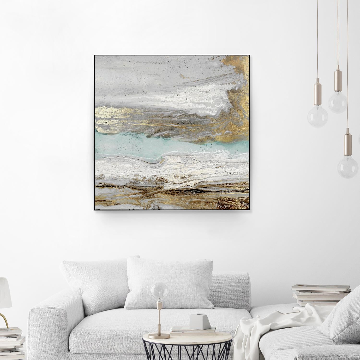 Playa Secreto II Teal Version by Wendy Kroeker on GIANT ART - blue abstract