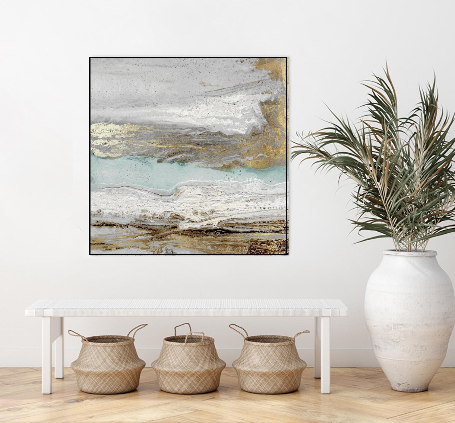 Playa Secreto II Teal Version by Wendy Kroeker on GIANT ART - blue abstract