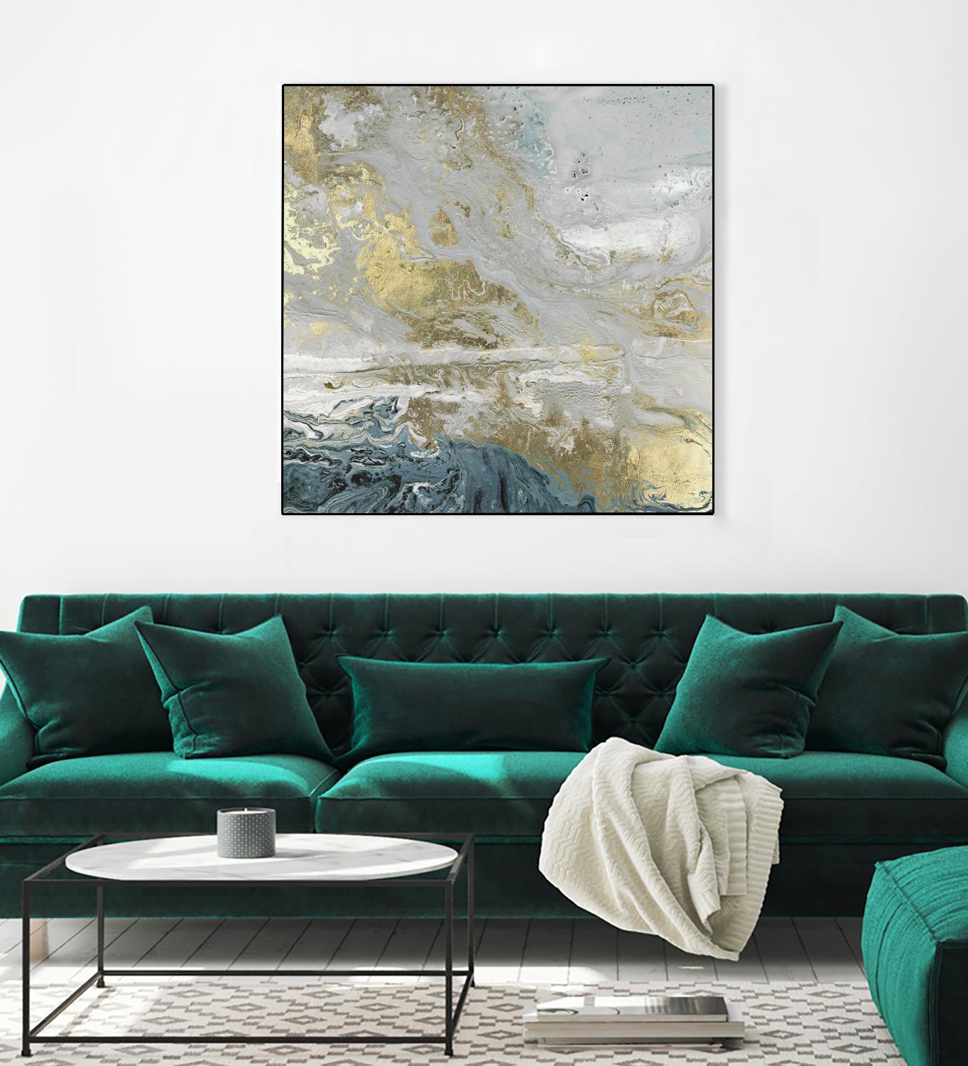 Playa Secreto III Indigo Version by Wendy Kroeker on GIANT ART - blue abstract