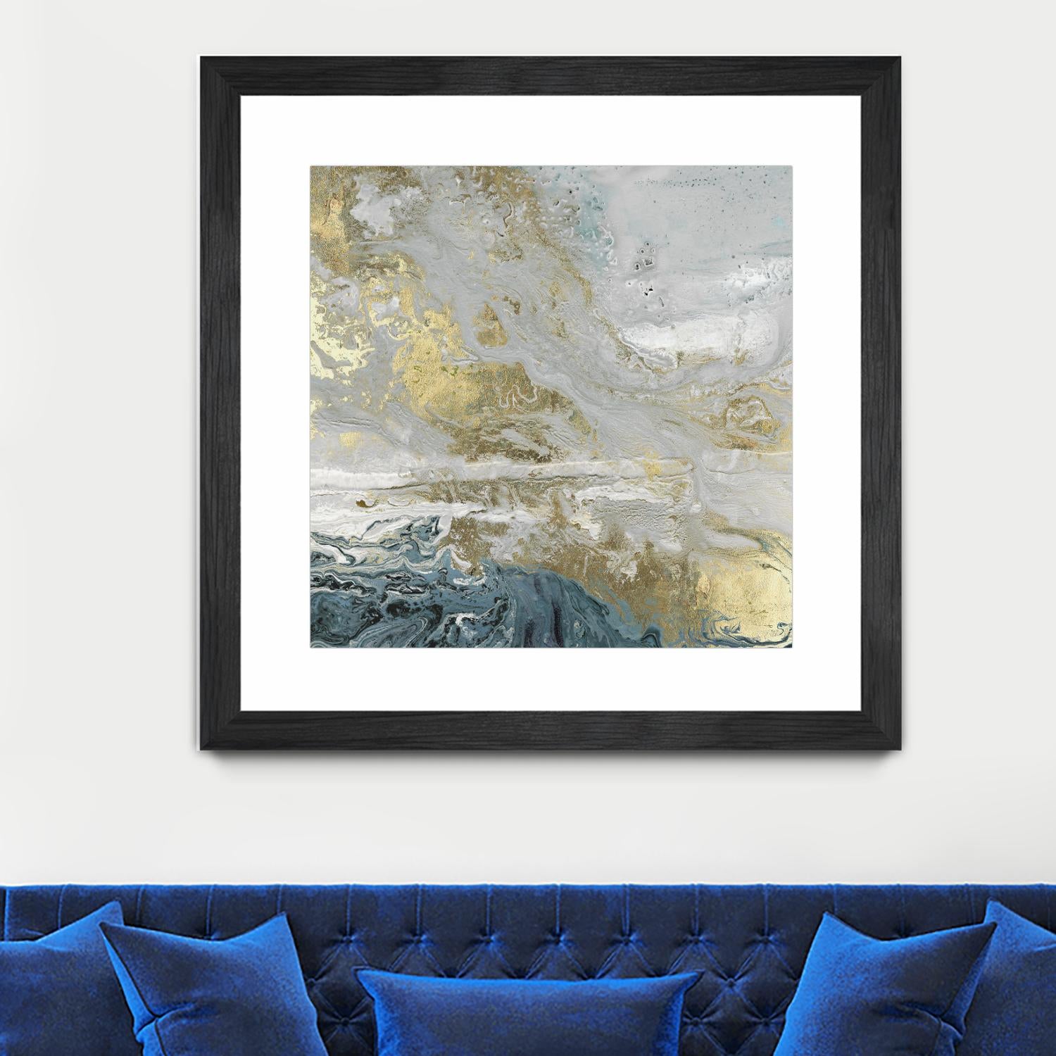 Playa Secreto III Indigo Version by Wendy Kroeker on GIANT ART - blue abstract