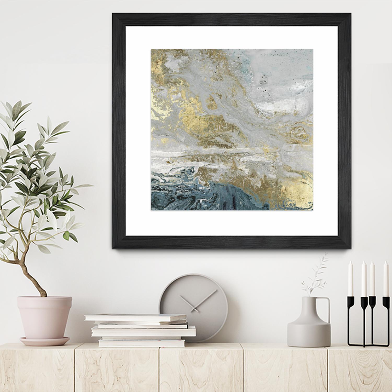 Playa Secreto III Indigo Version by Wendy Kroeker on GIANT ART - blue abstract