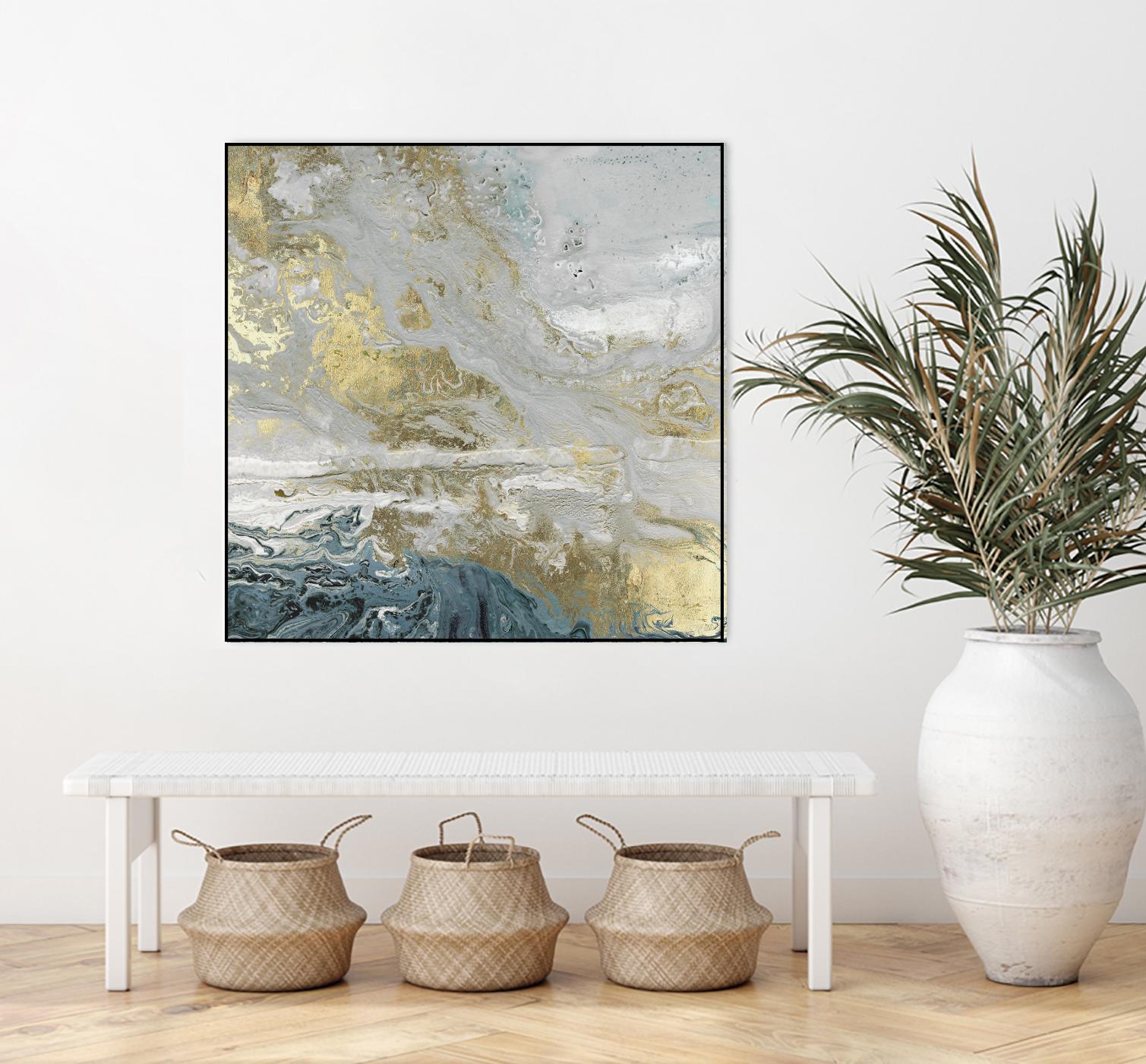 Playa Secreto III Indigo Version by Wendy Kroeker on GIANT ART - blue abstract