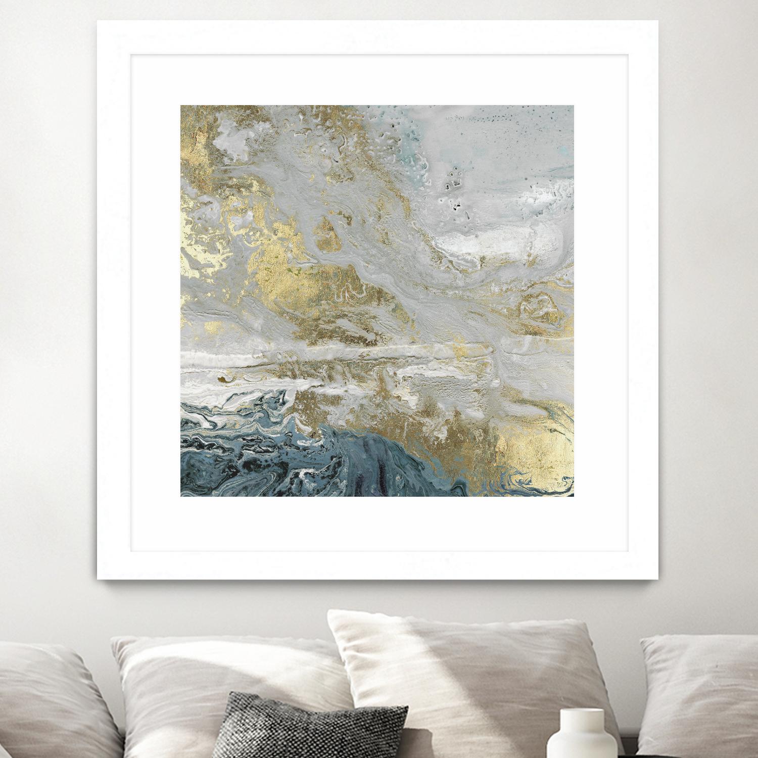Playa Secreto III Indigo Version by Wendy Kroeker on GIANT ART - blue abstract