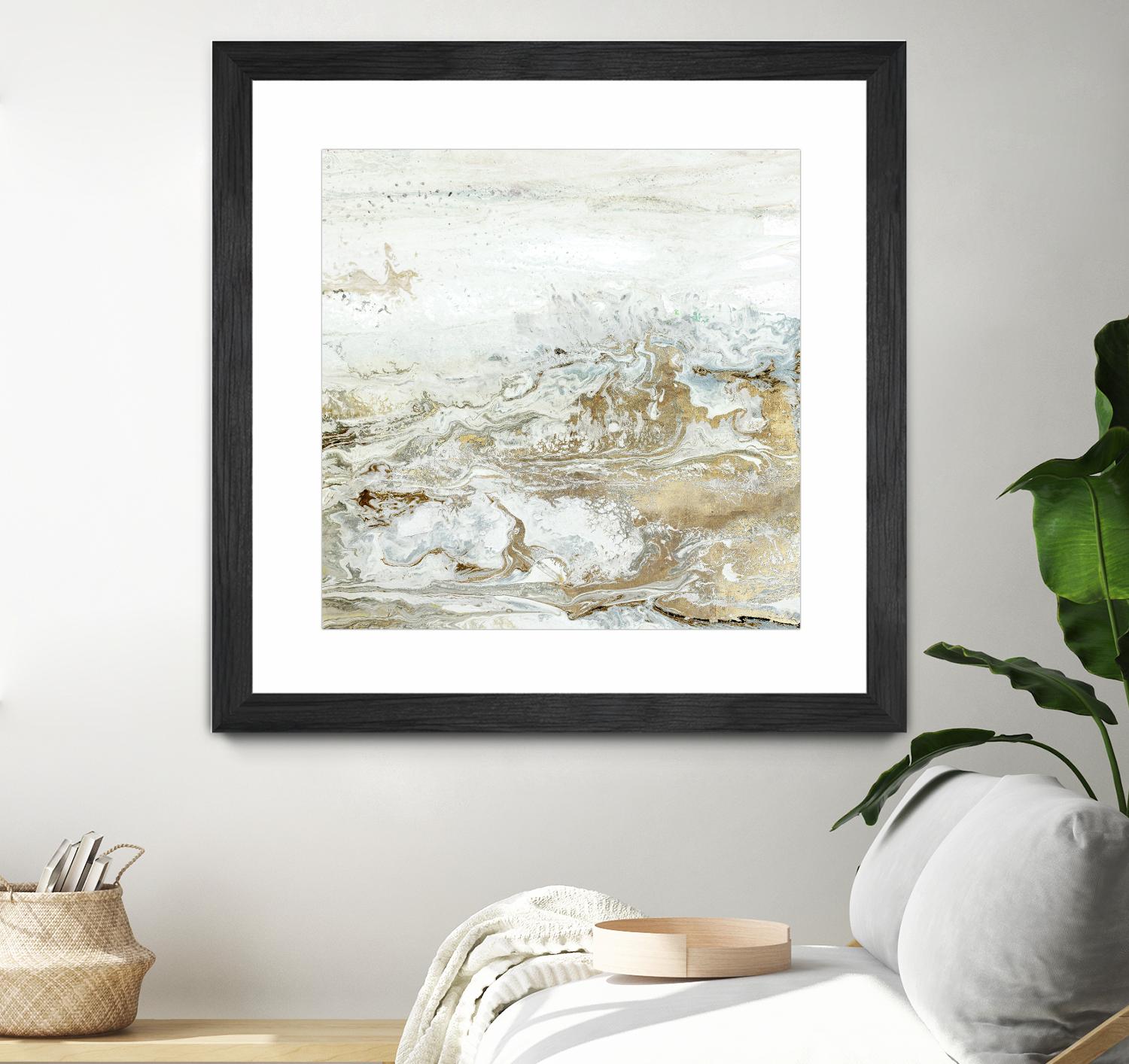 Geode II Teal Version by Wendy Kroeker on GIANT ART - gold abstract