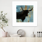 Bison I by Aimee Wilson on GIANT ART - blue contemporary