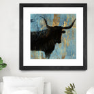 Bison I by Aimee Wilson on GIANT ART - blue contemporary