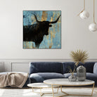 Bison I by Aimee Wilson on GIANT ART - blue contemporary