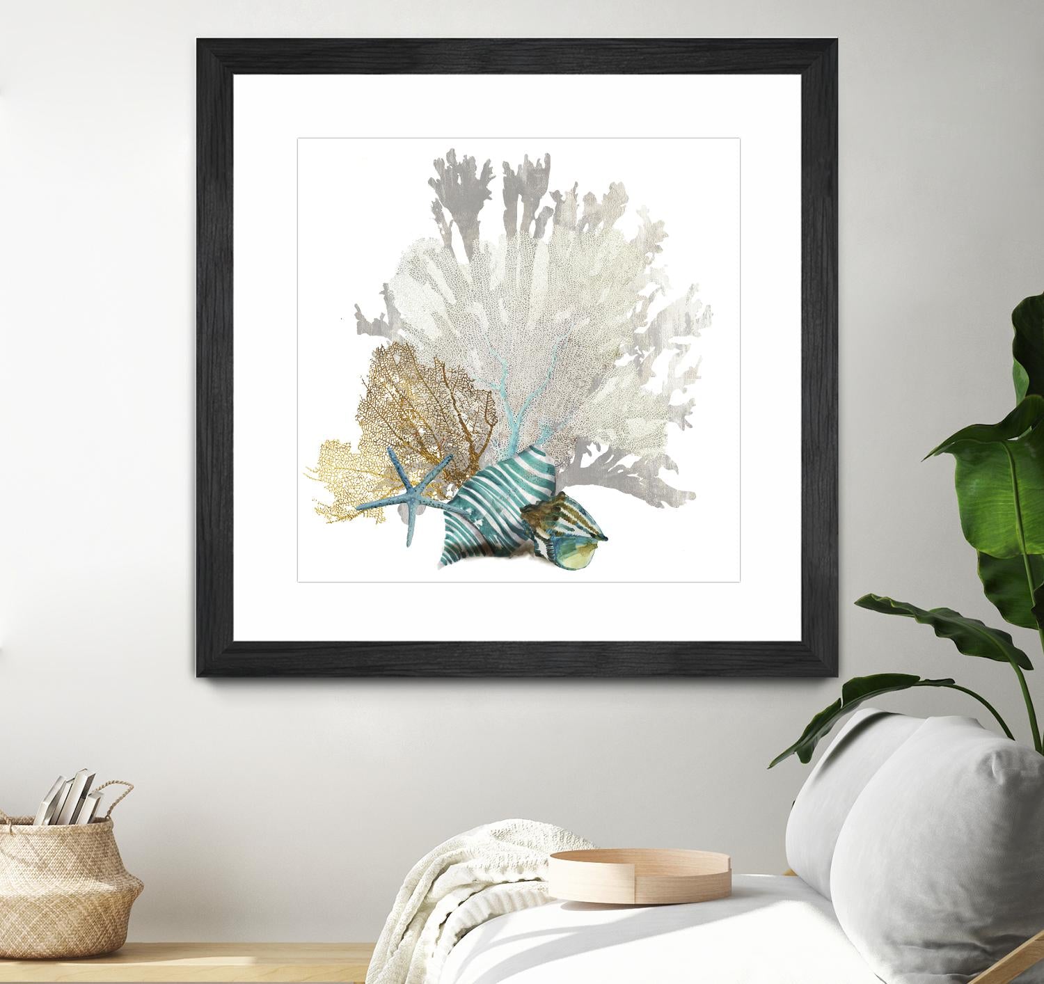 Coral by Aimee Wilson on GIANT ART - turquoise nautical