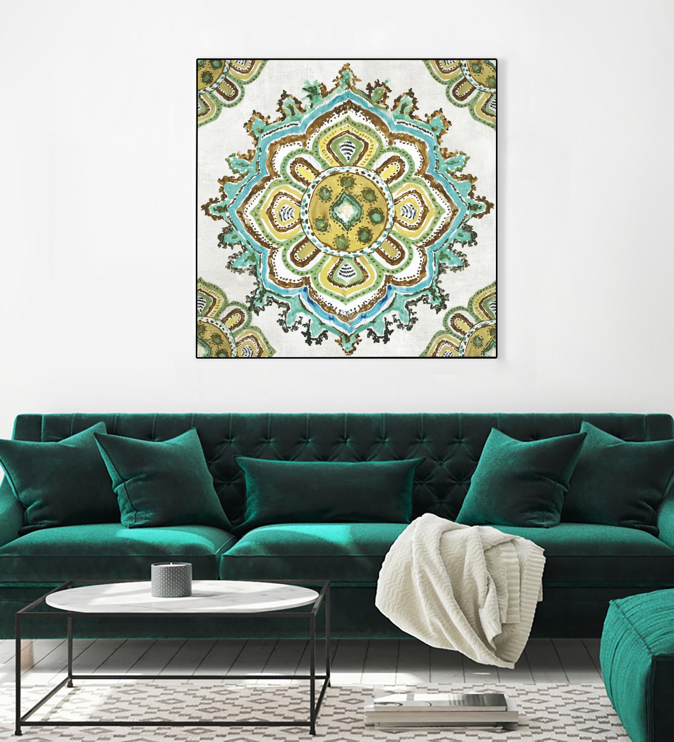 Medalion Inka by Aimee Wilson on GIANT ART - yellow contemporary
