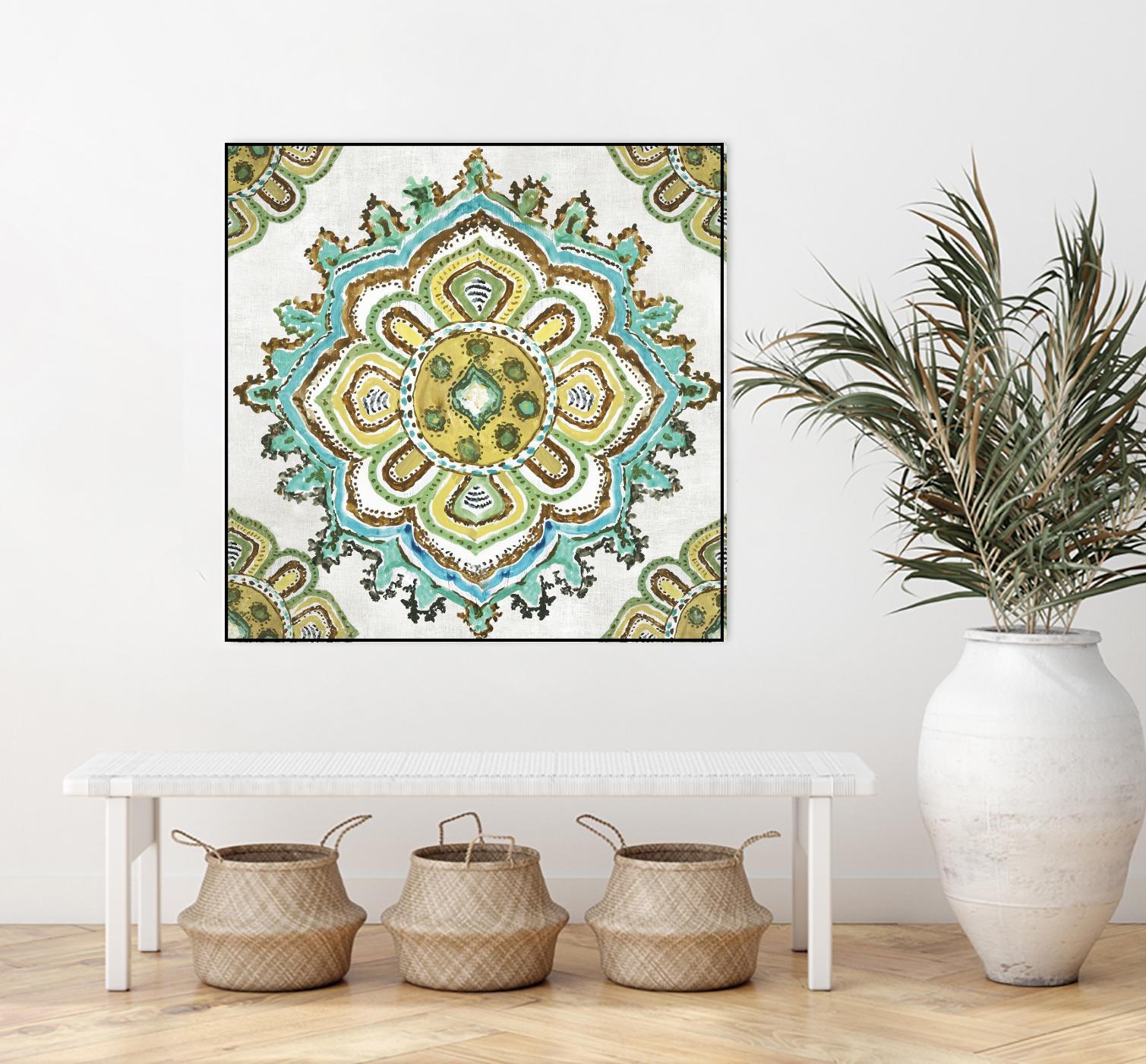 Medalion Inka by Aimee Wilson on GIANT ART - yellow contemporary