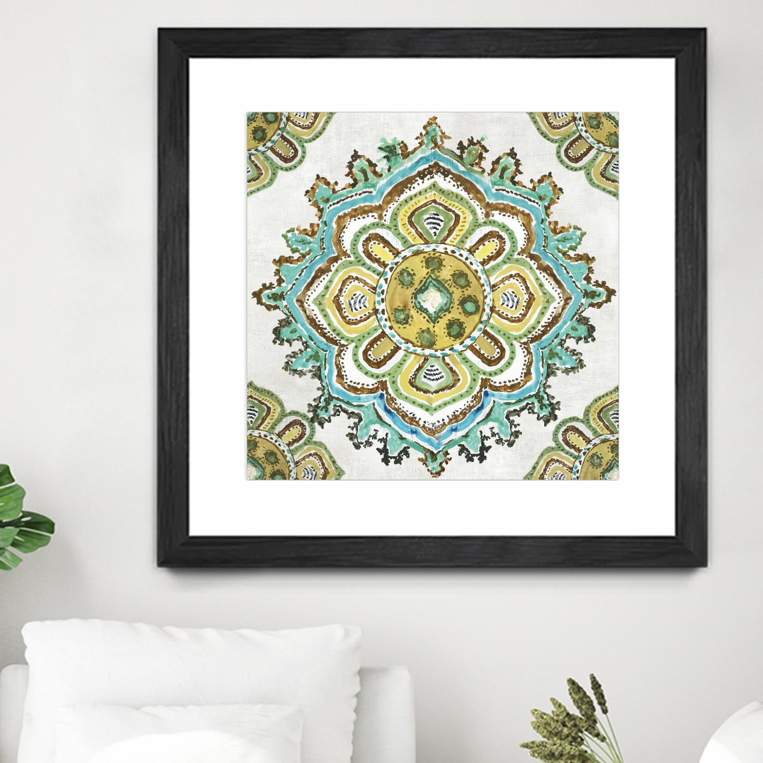 Medalion Inka by Aimee Wilson on GIANT ART - yellow contemporary