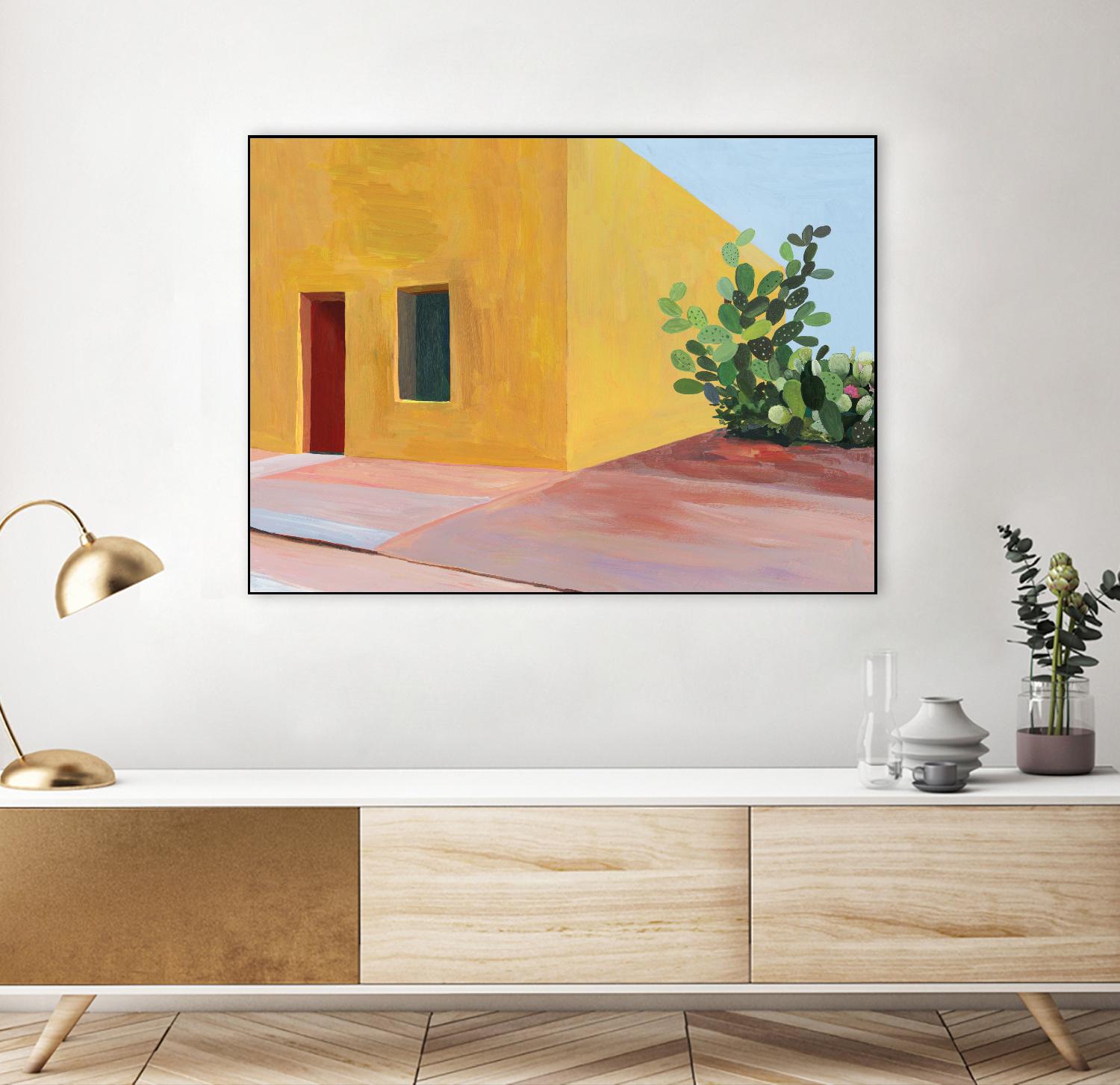Tuscan Valley by Aimee Wilson on GIANT ART - red architecture cactus