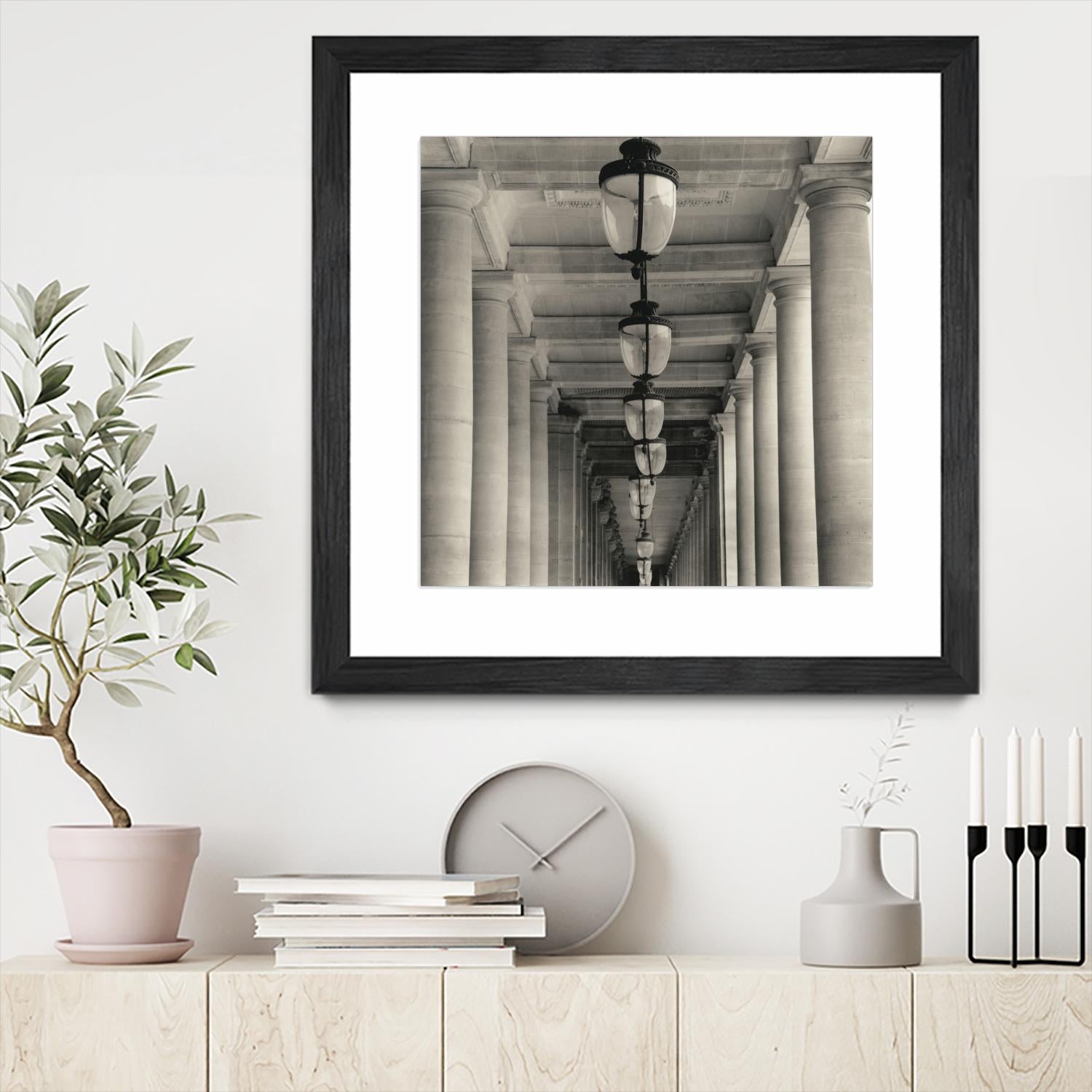 Corridor I by YK Studio on GIANT ART - black architectural perspective