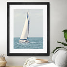 Sailboat In The Ocean by Kathy Mansfield on GIANT ART - coastal 