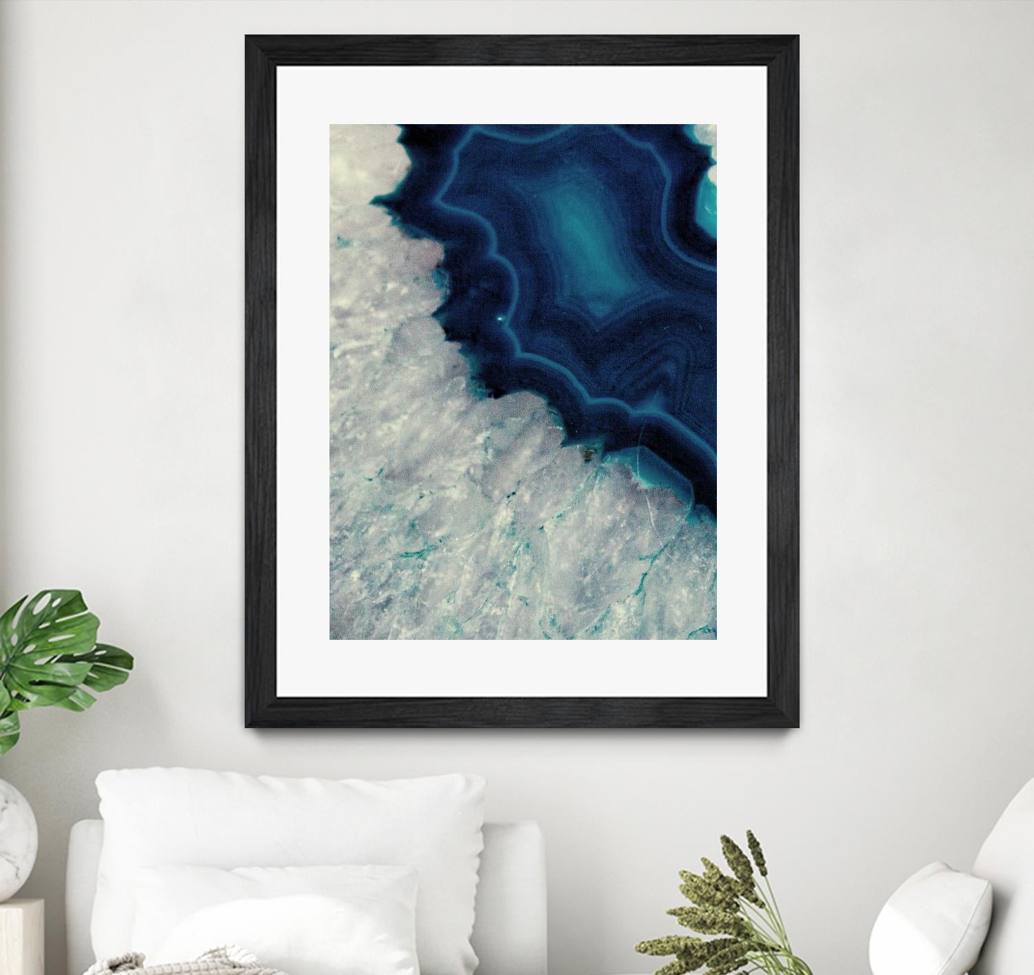 Up Close Blue Mineral I by Susan Bryant on GIANT ART - abstract 
