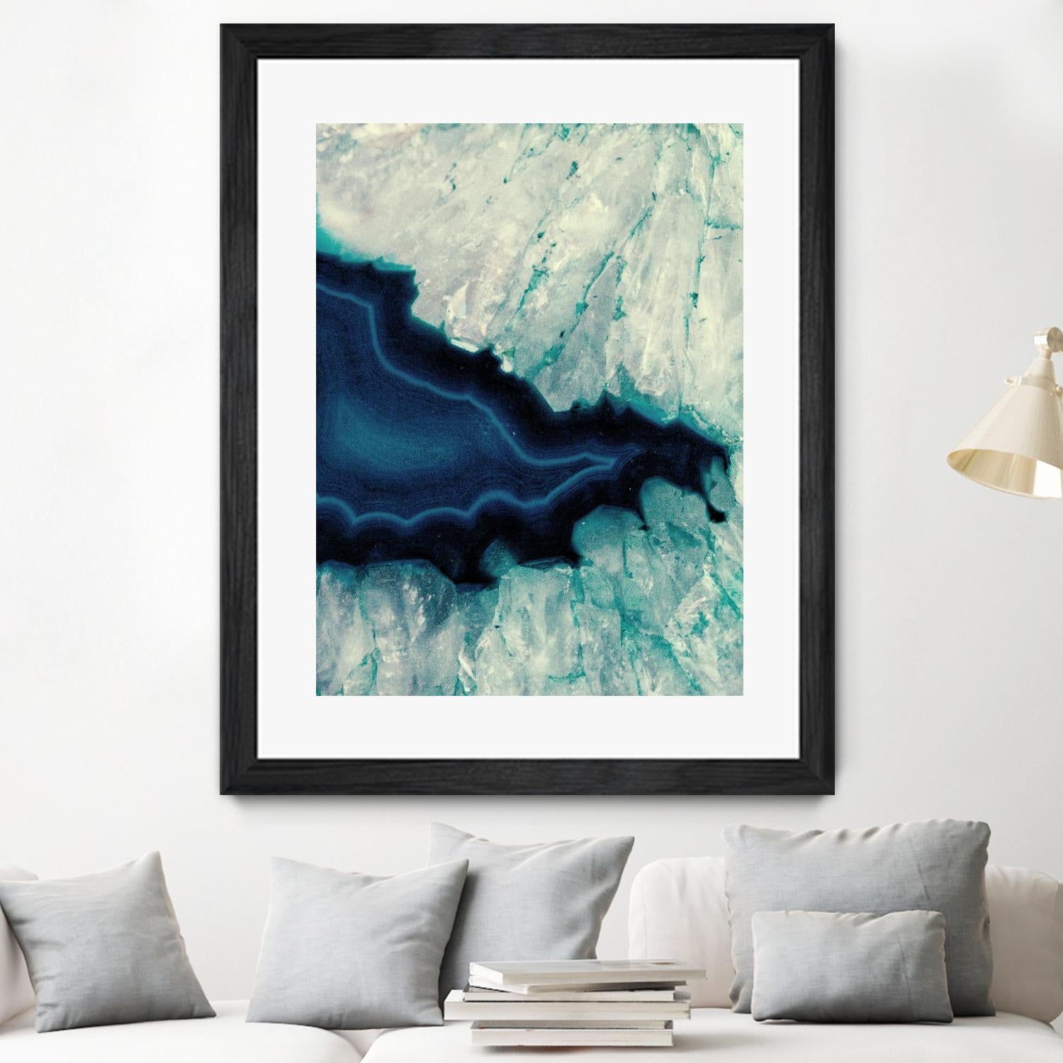 Up Close Blue Mineral II by Susan Bryant on GIANT ART - abstract 