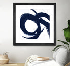 Navy Circular Strokes II by Megan Morris on GIANT ART - white black & white 