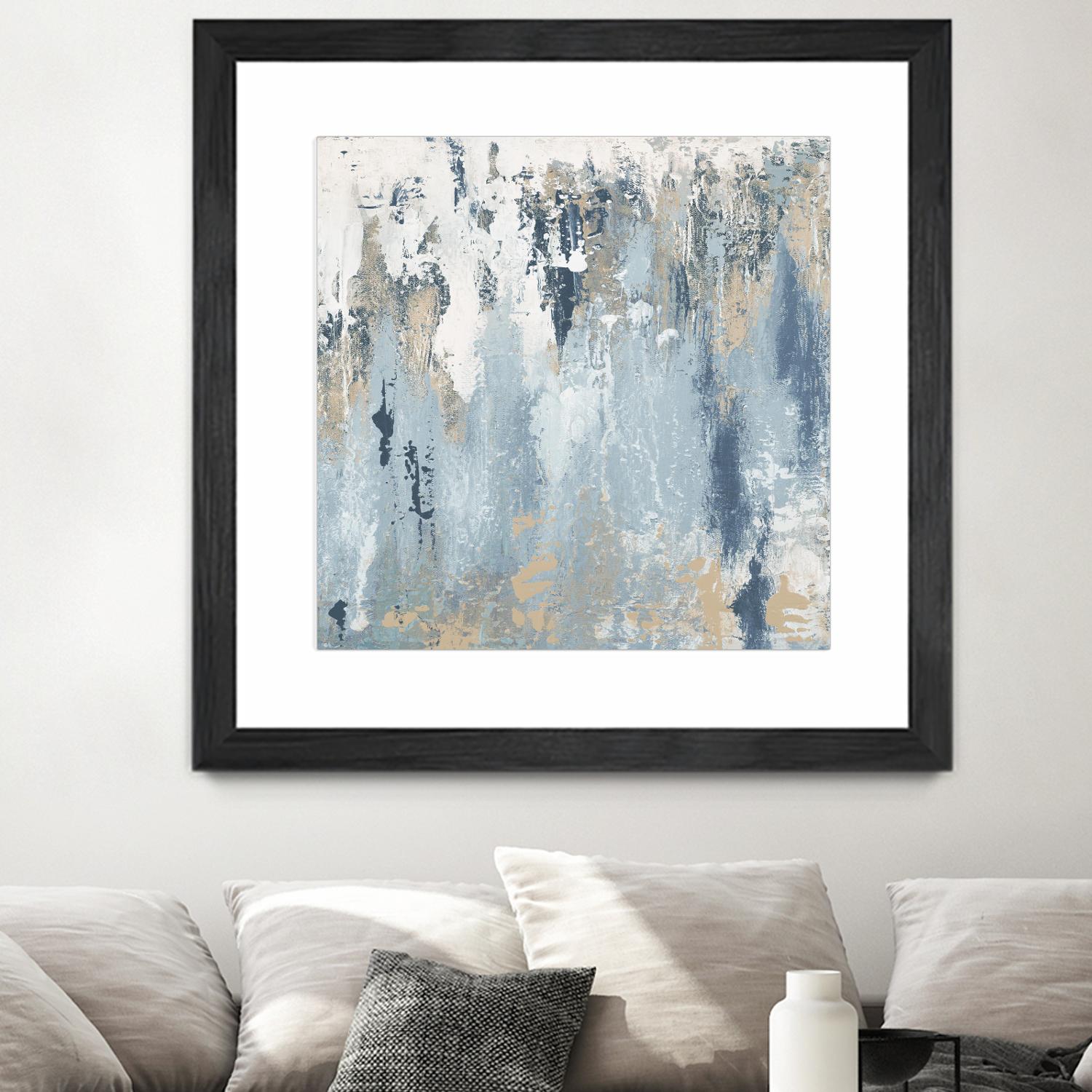 Blue Illusion Square III by Patricia Pinto on GIANT ART - abstract 
