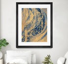 Blue And Gold Wave by Patricia Pinto on GIANT ART - abstract 