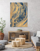 Blue And Gold Wave by Patricia Pinto on GIANT ART - abstract 